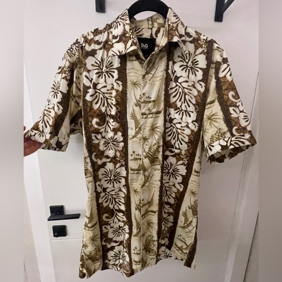 D&G Dolce & Gabbana Hawaiian shirt 15/38